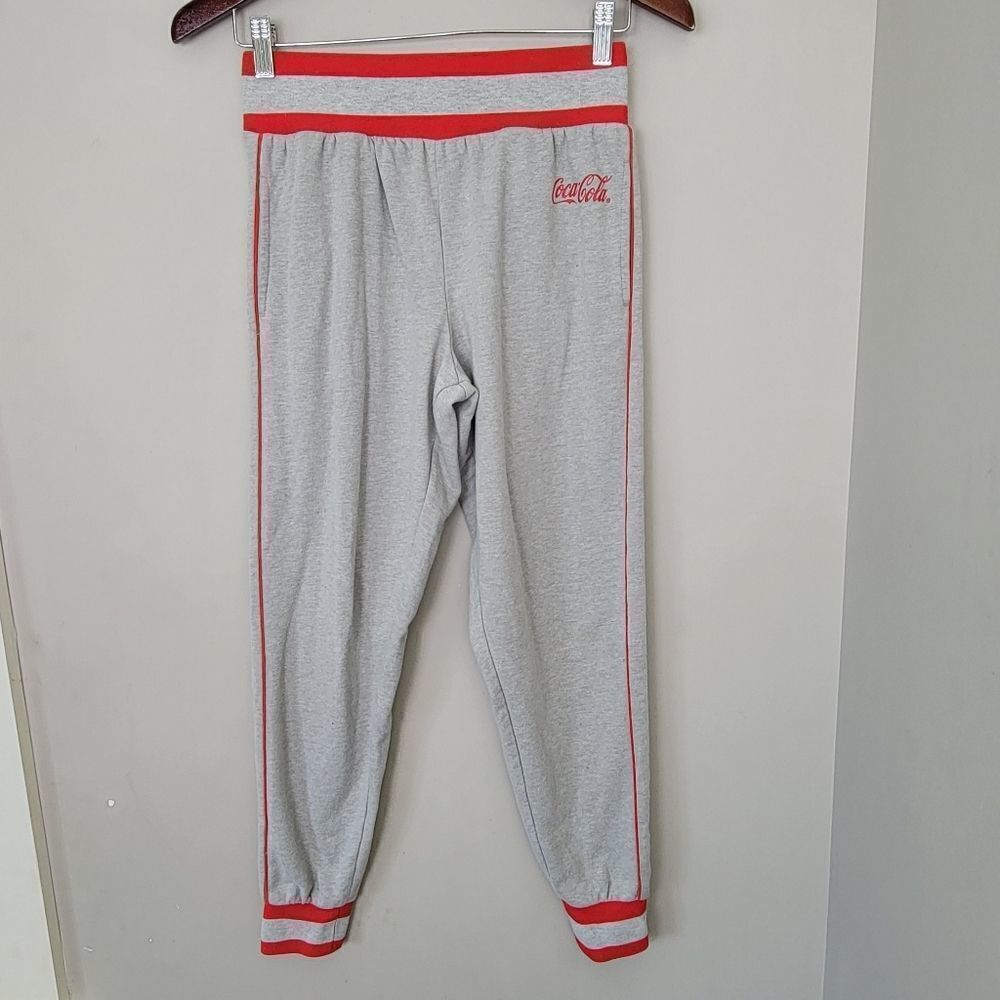 Coca-Cola Script Jogger Pants Loungewear Grey Smal